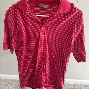 Roundtree & Yorke Gold Label Pink Striped Shirt